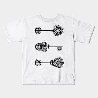 Collection of Decorative Vintage Keys Kids T-Shirt